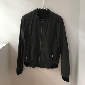 Black/dark gray bomber jacket